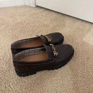 Circus by Sam Edelman Brown Loafers with Gold buckle detail - Size 10